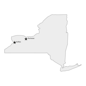 NYState NY State Map Buffalo and Rochester